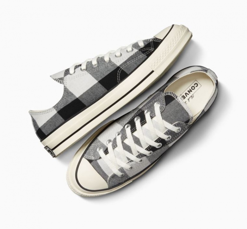 Black / Grey Converse Chuck 70 Upcycled Women's Low Tops | NZ SJOCL0183