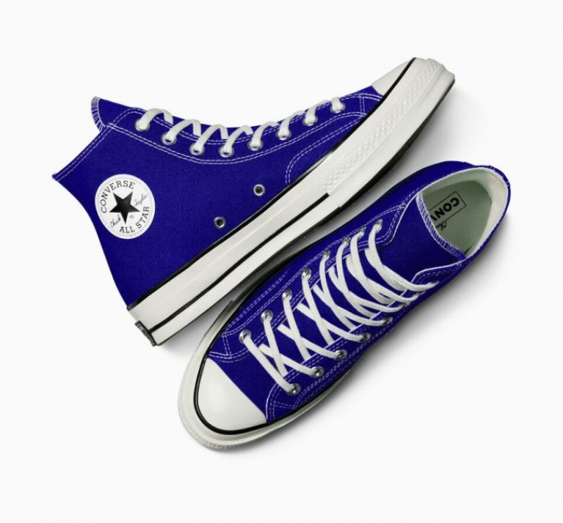 Blue Converse Chuck 70 Canvas Men's High Tops | NZ IYQZO5796