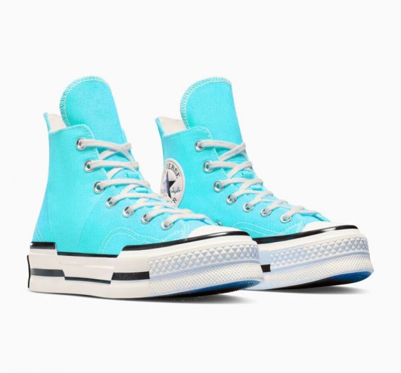 Blue Converse Chuck 70 Plus Women's High Tops | NZ ZHXMF9126