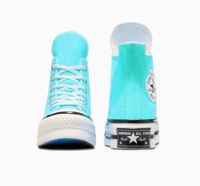 Blue Converse Chuck 70 Plus Women's High Tops | NZ ZHXMF9126