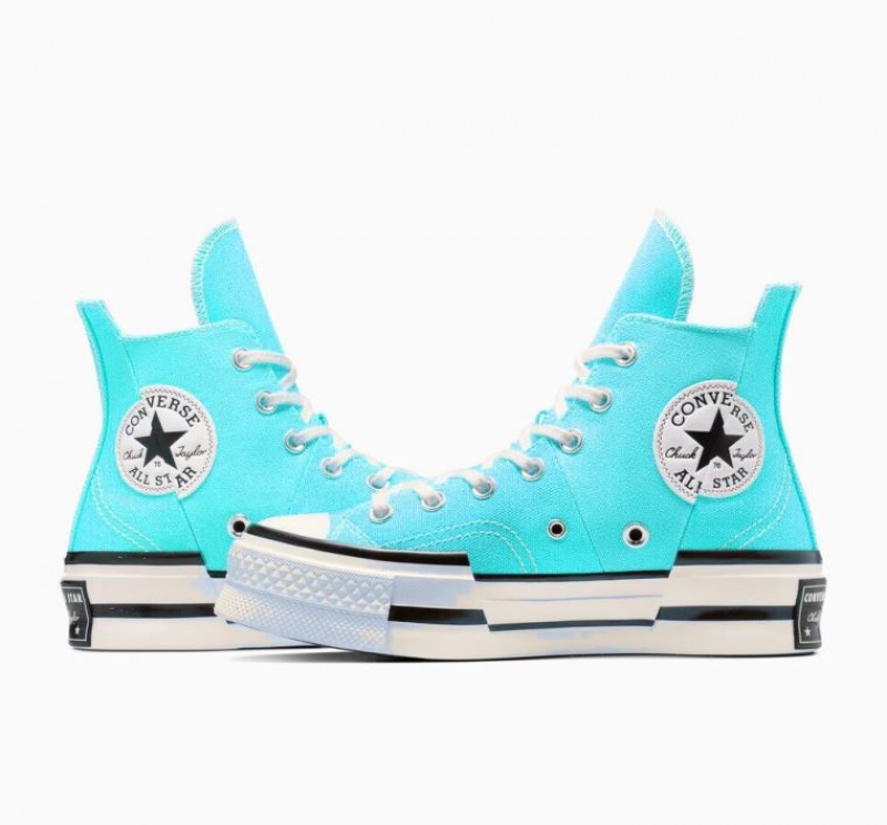 Blue Converse Chuck 70 Plus Women's High Tops | NZ ZHXMF9126