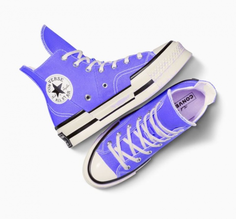 Blue Converse Chuck 70 Plus Women's High Tops | NZ OERYF1634