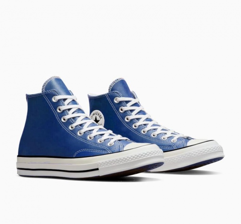 Blue Converse Chuck 70 Surplus Leather Women's High Tops | NZ KGMNR0423