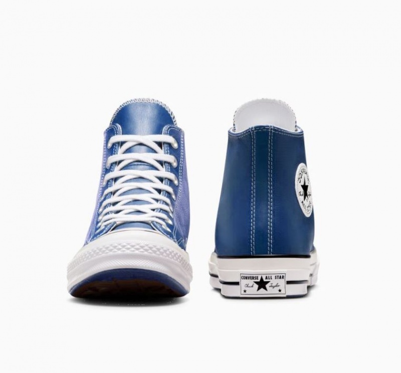 Blue Converse Chuck 70 Surplus Leather Women's High Tops | NZ KGMNR0423