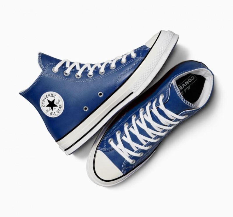 Blue Converse Chuck 70 Surplus Leather Women's High Tops | NZ KGMNR0423