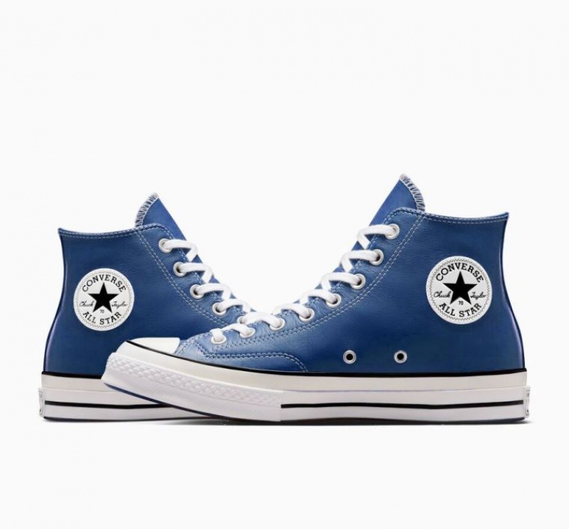 Blue Converse Chuck 70 Surplus Leather Women's High Tops | NZ KGMNR0423