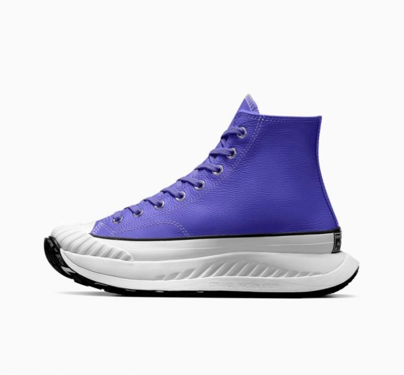 Blue Converse Chuck Taylor 70 At-cx Leather Men's High Tops | NZ UDHQF0435