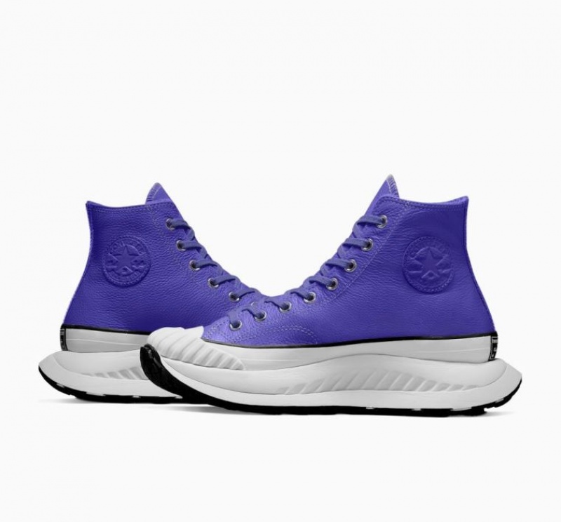 Blue Converse Chuck Taylor 70 At-cx Leather Men's High Tops | NZ UDHQF0435