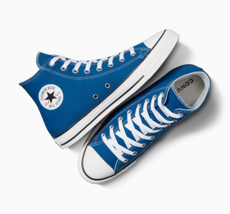 Blue Converse Chuck Taylor All Star Men's High Tops | NZ MBQSN3802