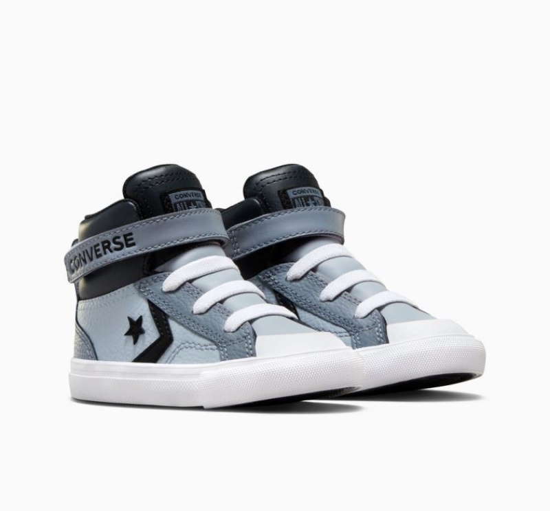 Blue Converse Pro Blaze Strap Leather Kids' High Tops | NZ MYQFW8714