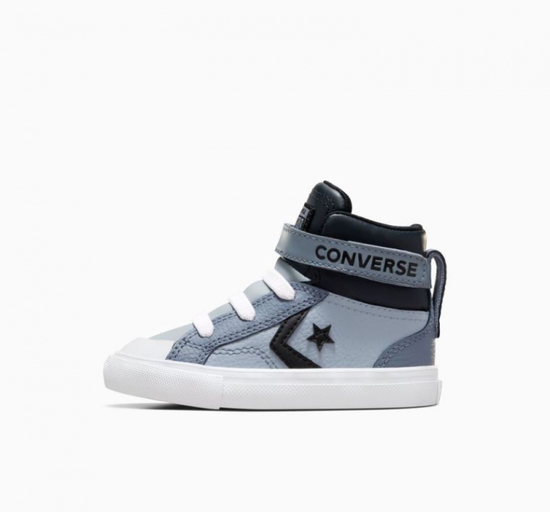 Blue Converse Pro Blaze Strap Leather Kids' High Tops | NZ MYQFW8714