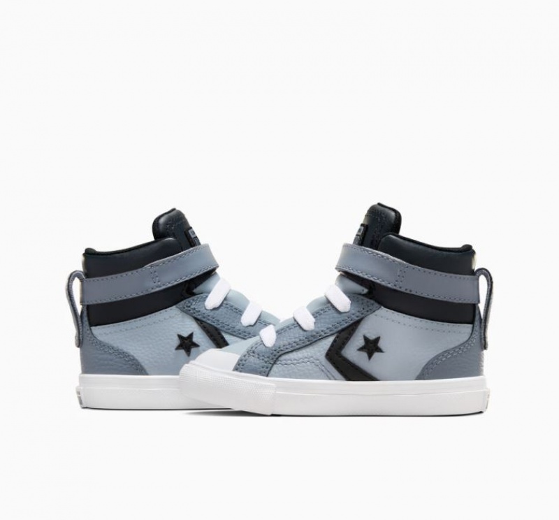 Blue Converse Pro Blaze Strap Leather Kids' High Tops | NZ MYQFW8714