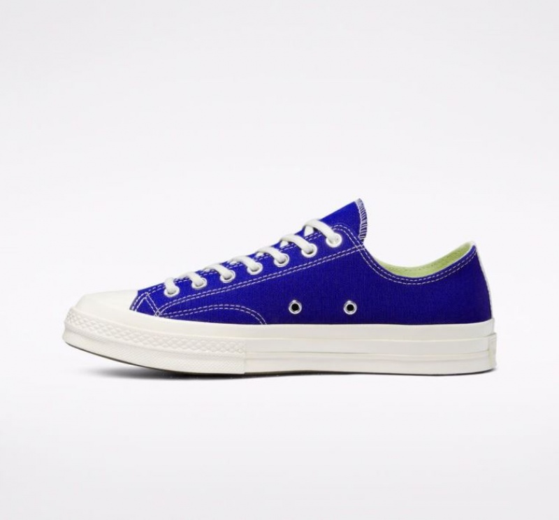 Blue Converse X Comme Des Garçons Play Chuck 70 Men's Low Tops | NZ DTUZP8349