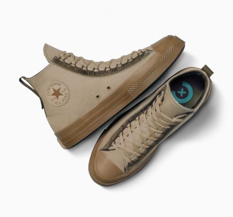 Brown Converse Chuck Taylor All Star CX Exp2 Men's High Tops | NZ NMTKL8609