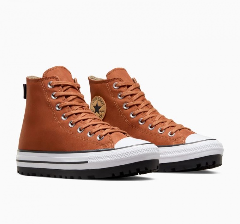 Brown Converse Chuck Taylor All Star City Trek Women's High Tops | NZ DMGNJ8926