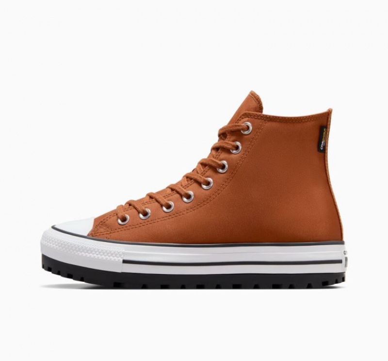 Brown Converse Chuck Taylor All Star City Trek Women's High Tops | NZ DMGNJ8926