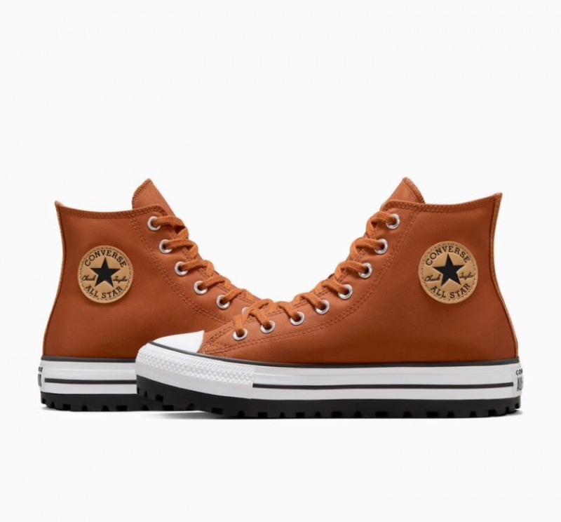 Brown Converse Chuck Taylor All Star City Trek Women's High Tops | NZ DMGNJ8926