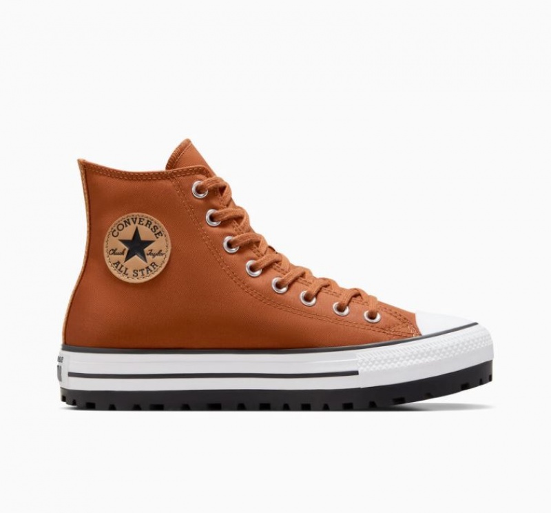 Brown Converse Chuck Taylor All Star City Trek Women\'s High Tops | NZ DMGNJ8926