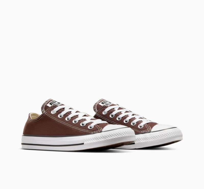 Brown Converse Chuck Taylor All Star Seasonal Color Men's Low Tops | NZ FOWTM5402