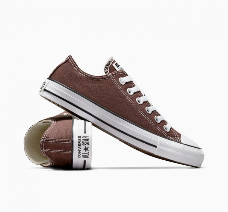 Brown Converse Chuck Taylor All Star Seasonal Color Men's Low Tops | NZ FOWTM5402