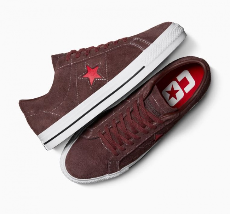 Brown Converse One Star Pro Women's Skate Shoes | NZ LBRCU9062