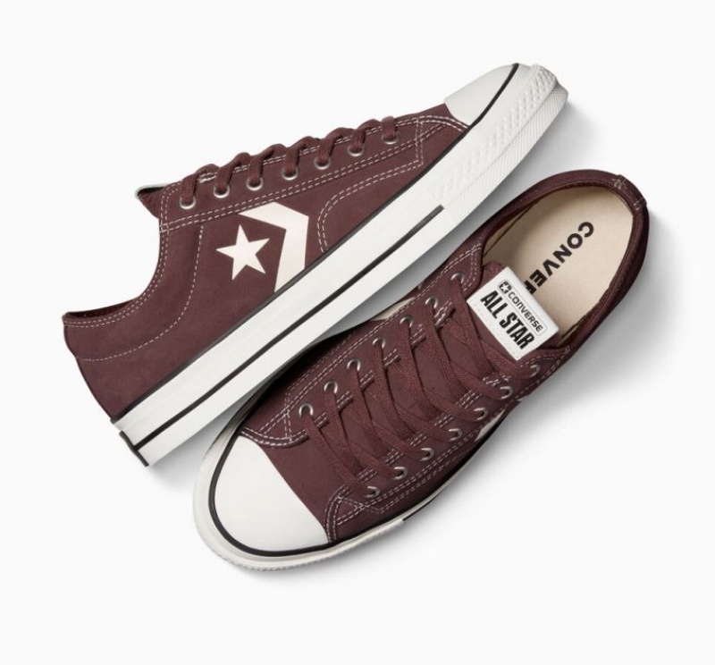 Brown Converse Star Player 76 Suede Men's Low Tops | NZ MTRWB7438