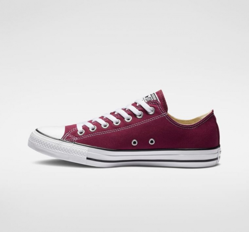 Burgundy Converse Chuck Taylor All Star Men's Low Tops | NZ DBNQP4280