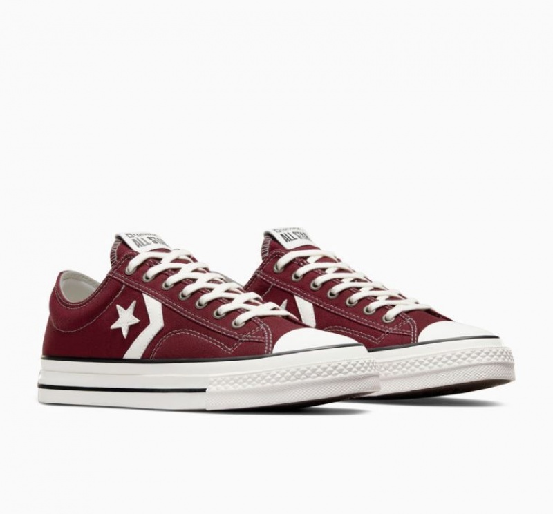 Burgundy Converse Star Player 76 Men's Low Tops | NZ MDHVS7586