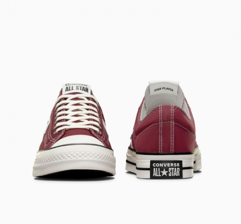 Burgundy Converse Star Player 76 Men's Low Tops | NZ MDHVS7586