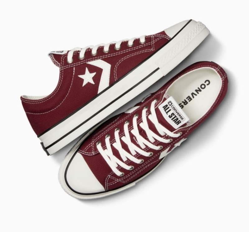 Burgundy Converse Star Player 76 Men's Low Tops | NZ MDHVS7586