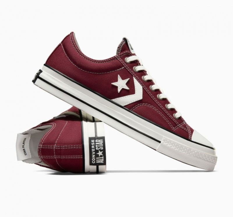 Burgundy Converse Star Player 76 Men's Low Tops | NZ MDHVS7586