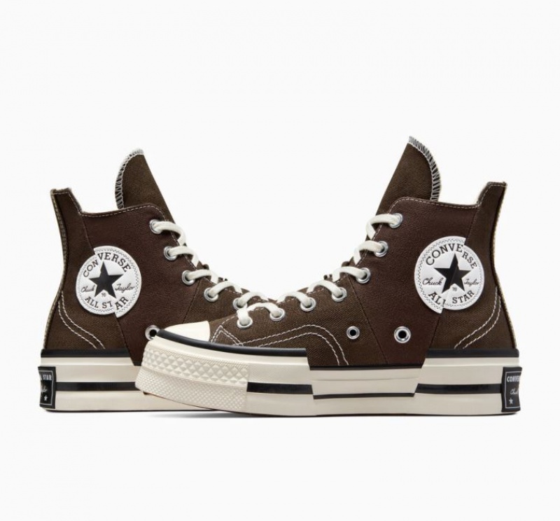 Chocolate Converse Chuck 70 Plus Women's High Tops | NZ PKTNF4327