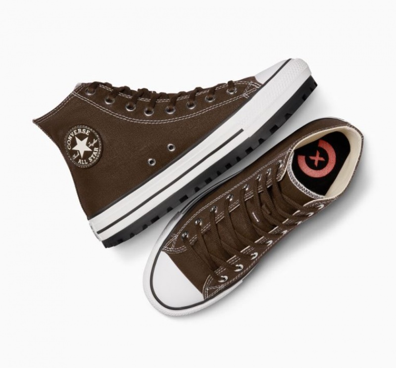 Chocolate Converse Chuck Taylor All Star City Trek Men's High Tops | NZ FOURD2450