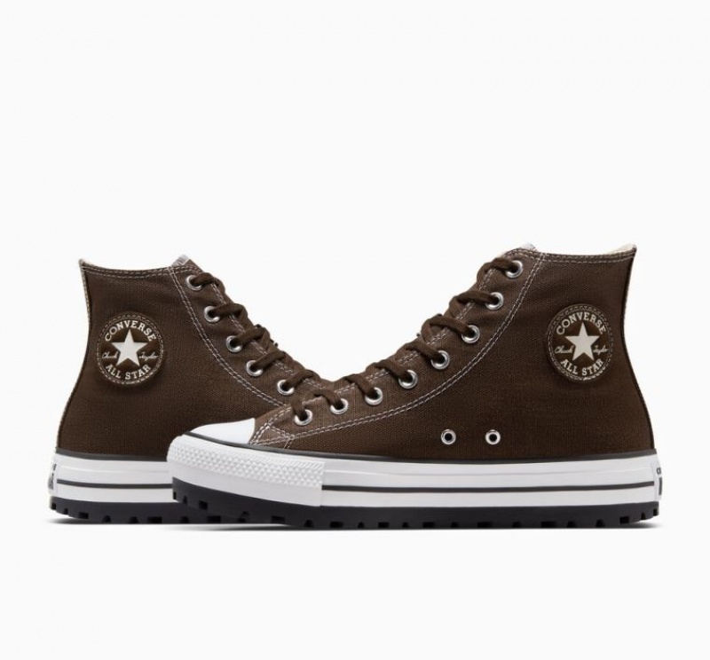 Chocolate Converse Chuck Taylor All Star City Trek Men's High Tops | NZ FOURD2450