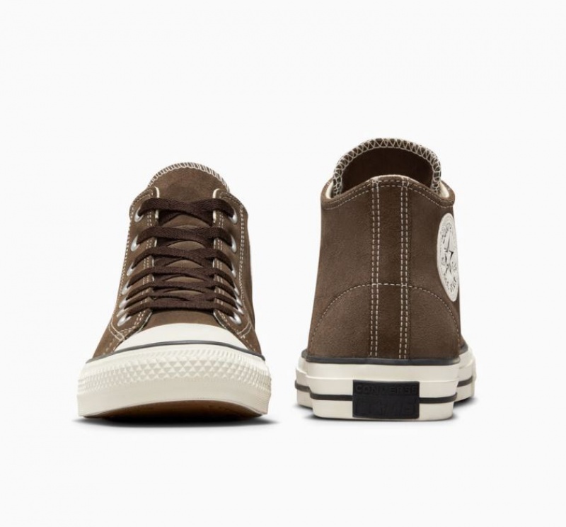 Dark Brown Converse Cons Chuck Taylor All Star Pro Classic Suede Men's Skate Shoes | NZ ADOPV8645