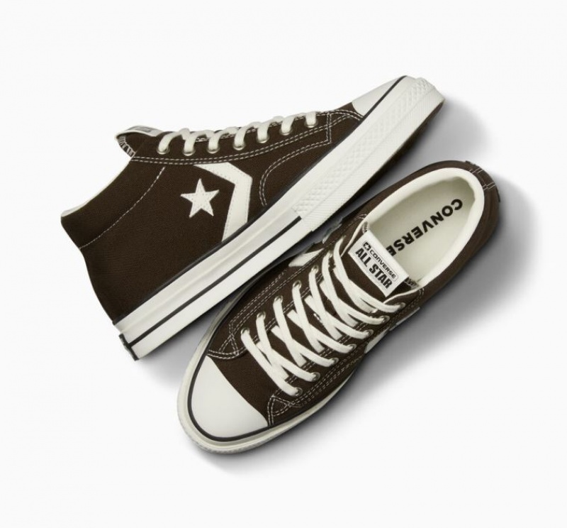 Dark Brown Converse Star Player 76 Men's Sneakers | NZ LPWKT8437