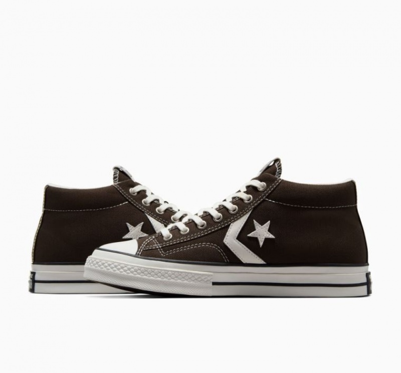 Dark Brown Converse Star Player 76 Men's Sneakers | NZ LPWKT8437