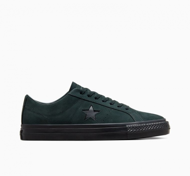 Dark Green Converse One Star Pro Women\'s Skate Shoes | NZ ANYCI2593