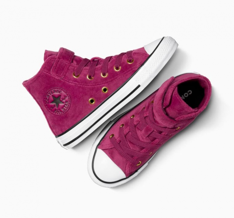 Fuchsia Converse Chuck Taylor All Star Easy On Velvet Kids' High Tops | NZ SPXCJ9634