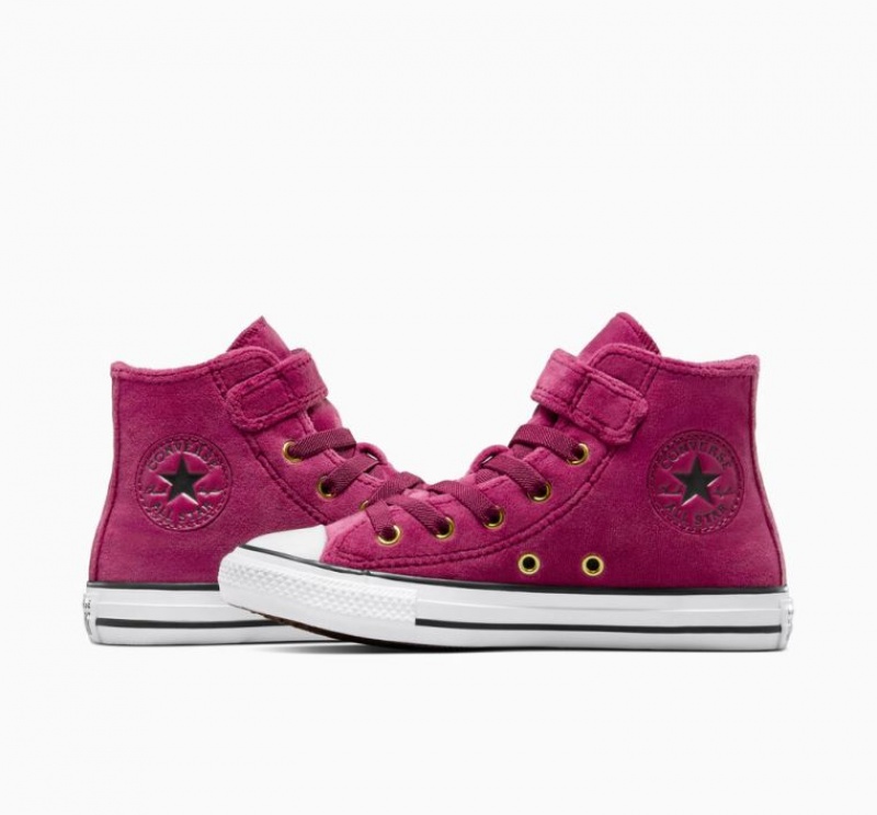 Fuchsia Converse Chuck Taylor All Star Easy On Velvet Kids' High Tops | NZ SPXCJ9634