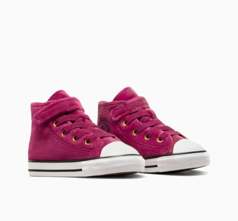 Fuchsia Converse Chuck Taylor All Star Easy On Velvet Kids' High Tops | NZ JLMRW0984