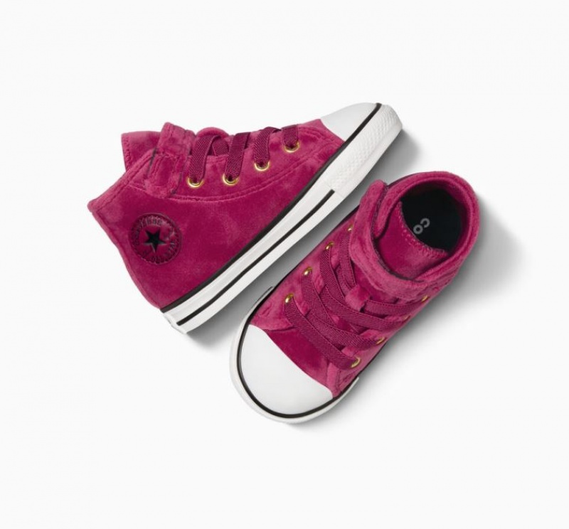 Fuchsia Converse Chuck Taylor All Star Easy On Velvet Kids' High Tops | NZ JLMRW0984