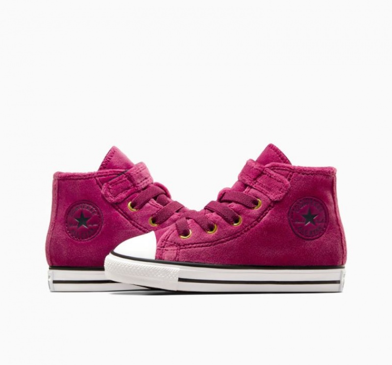 Fuchsia Converse Chuck Taylor All Star Easy On Velvet Kids' High Tops | NZ JLMRW0984