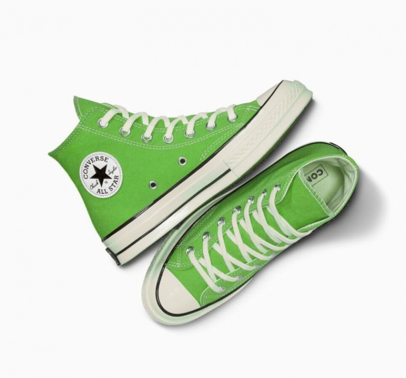 Green Converse Chuck 70 Canvas Men's High Tops | NZ GVPQJ8209