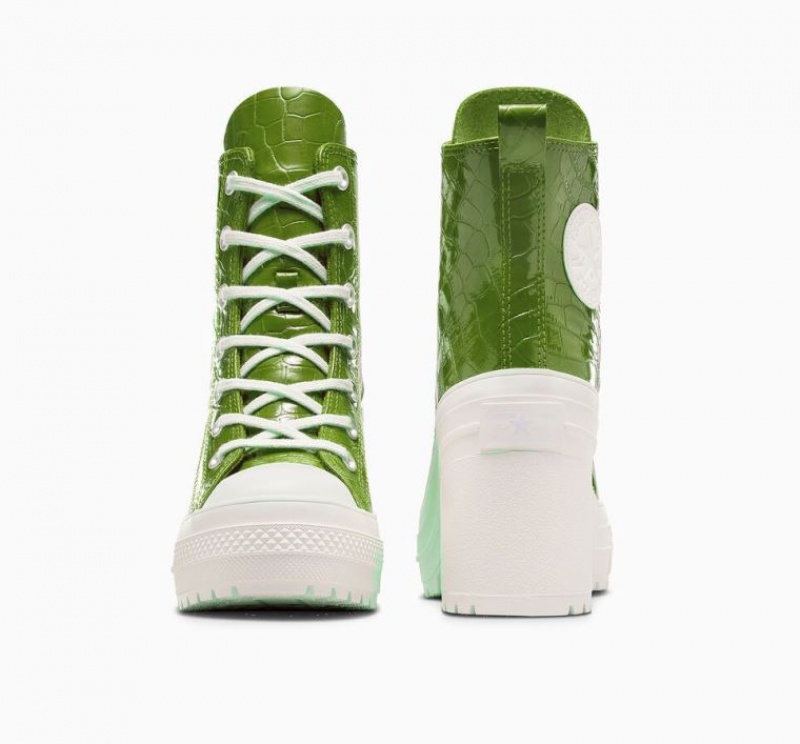 Green Converse Chuck 70 De Luxe Heel Embossed Women's High Tops | NZ WNDLH8324