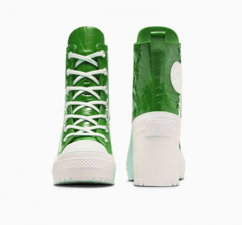 Green Converse Chuck 70 De Luxe Heel Embossed Women's High Tops | NZ GAKZY6980