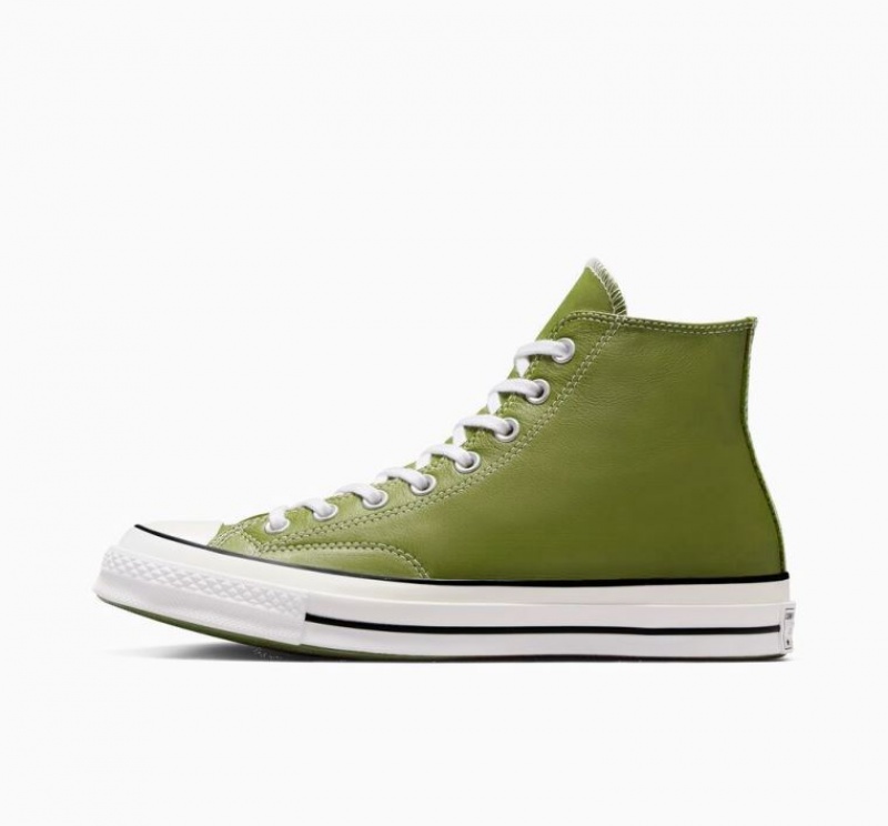 Green Converse Chuck 70 Surplus Leather Women's High Tops | NZ QBRVH0764