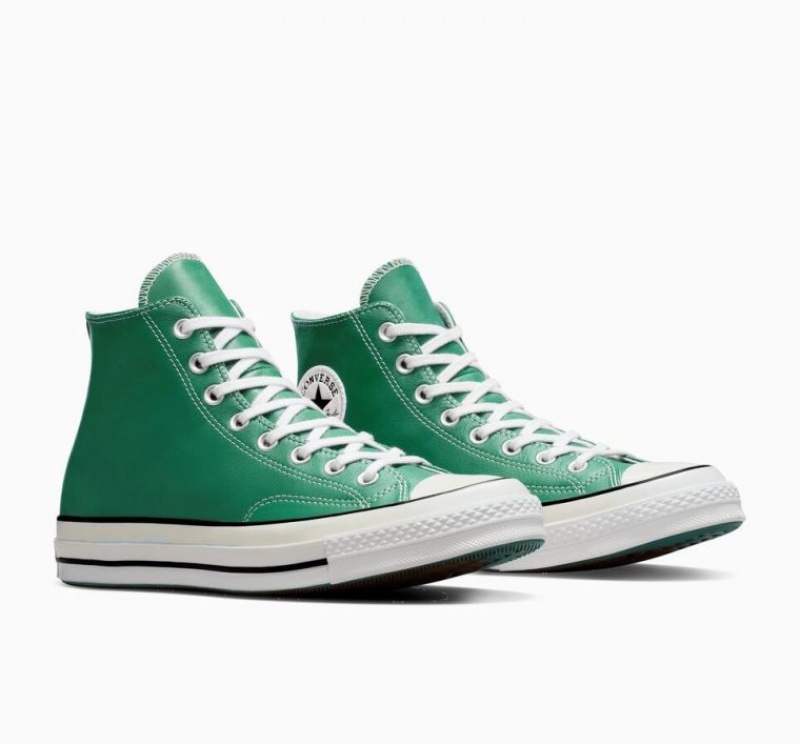 Green Converse Chuck 70 Surplus Leather Men's High Tops | NZ CADXO0321