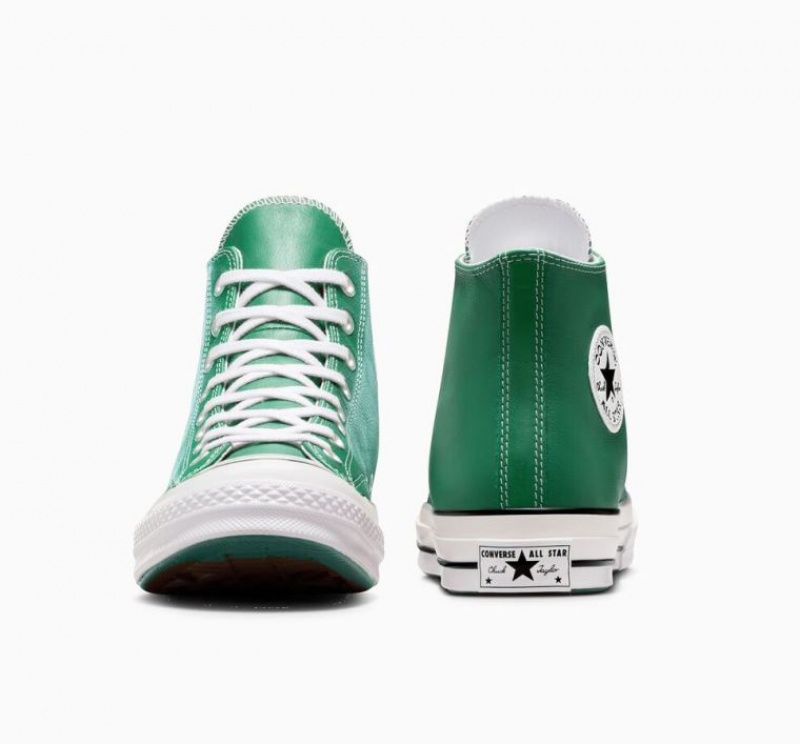 Green Converse Chuck 70 Surplus Leather Men's High Tops | NZ CADXO0321