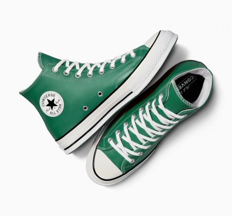 Green Converse Chuck 70 Surplus Leather Men's High Tops | NZ CADXO0321